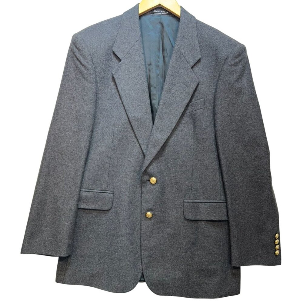 J.D. Christopher Men's Wool 2 Button Blazer Sport Coat Old Money Size 38R Gray